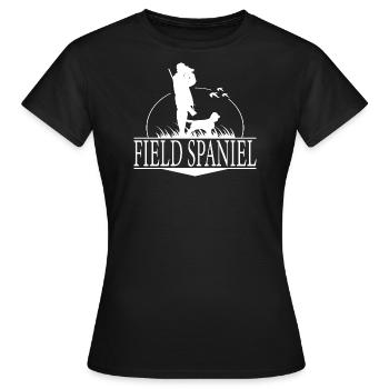 FIELD SPANIEL Hunting Dogs Hunting Dogs Wilsigns - Women's T-Shirt - black - Front - AI Model Female 172 dark (172cm)