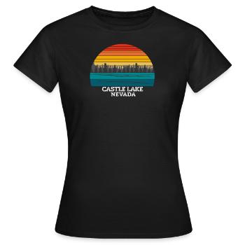 Castle Lake Nevada - Frauen T-Shirt - Schwarz - Vorne - AI Model Female 172 dark (172cm)