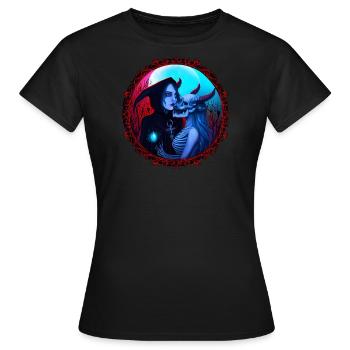 Wicca Sisters - Frauen T-Shirt - Schwarz - Vorne - AI Model Female 172 dark (172cm)