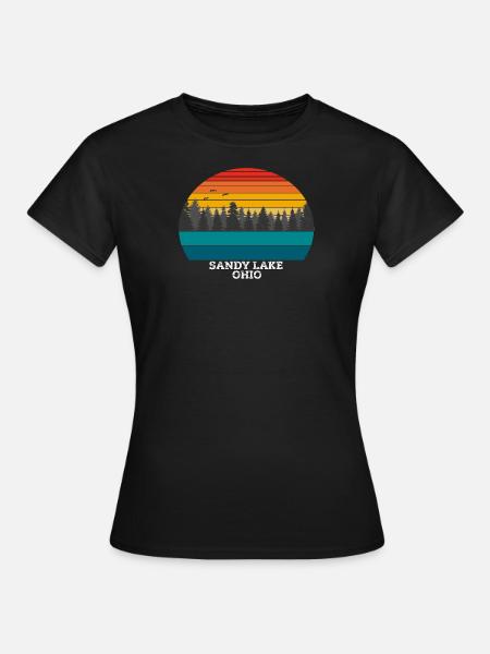 Sandy Lake Ohio - Frauen T-Shirt - Schwarz