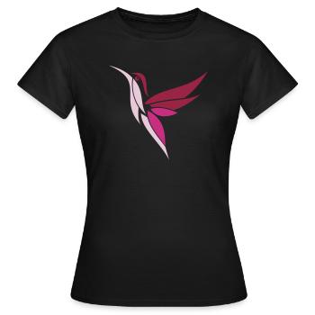 Kolibri hummingbird 3-farbig - Frauen T-Shirt - Schwarz - Vorne - AI Model Female 172 dark (172cm)