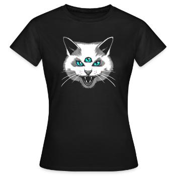 Third Eye Meow - Women's T-Shirt - black - Front - AI Model Female 172 dark (172cm)