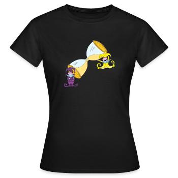 Les lutins - T-shirt Femme - noir - Devant - AI Model Female 172 dark (172cm)