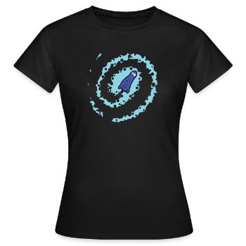 calmar - T-shirt Femme - noir - Devant - AI Model Female 172 dark (172cm)