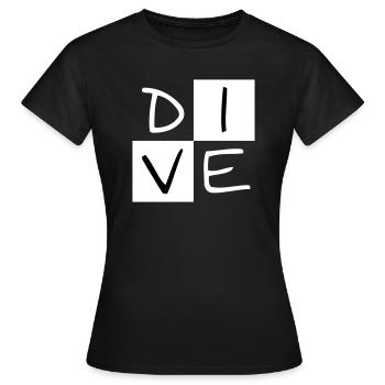 Plongée sur la place - T-shirt Femme - noir - Devant - AI Model Female 172 dark (172cm)