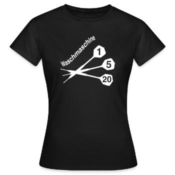 Machine à laver - 26 - Fléchettes - T-shirt Femme - noir - Devant - AI Model Female 172 dark (172cm)