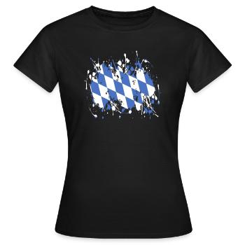 Diamants bavarois bleu-blanc - T-shirt Femme - noir - Devant - AI Model Female 172 dark (172cm)