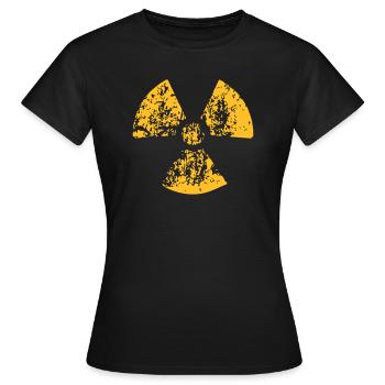 Radioaktiv - Frauen T-Shirt - Schwarz - Vorne - AI Model Female 172 dark (172cm)