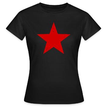 Étoile rouge - T-shirt Femme - noir - Devant - AI Model Female 172 dark (172cm)