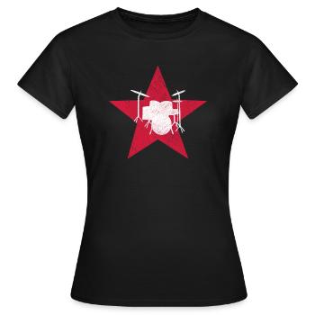 Schlagzeuger Schlagzeug - Frauen T-Shirt - Schwarz - Vorne - AI Model Female 172 dark (172cm)