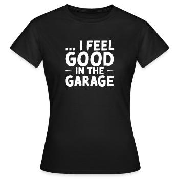 Garage Work Hobby t-shirt pour les hommes - T-shirt Femme - noir - Devant - AI Model Female 172 dark (172cm)