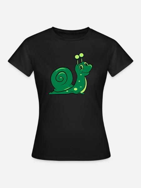 Schnecke lustig Kinder - Frauen T-Shirt - Schwarz