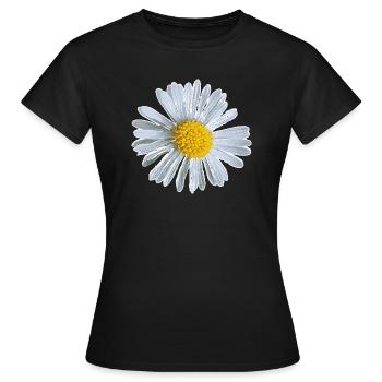 Flower Flower Daisy Flowers Design - Women's T-Shirt - black - Front - AI Model Female 172 dark (172cm)
