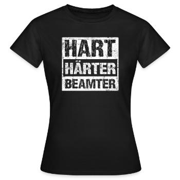 Hart Härter Beamter - Beamter Spruch Beamten - Frauen T-Shirt - Schwarz - Vorne - AI Model Female 172 dark (172cm)