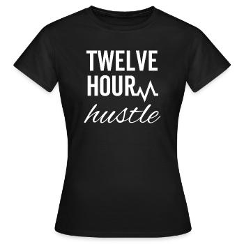 Douze heures d’agitation - T-shirt Femme - noir - Devant - AI Model Female 172 dark (172cm)