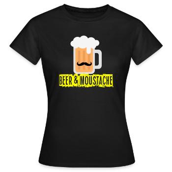 beer - T-shirt Femme - noir - Devant - AI Model Female 172 dark (172cm)