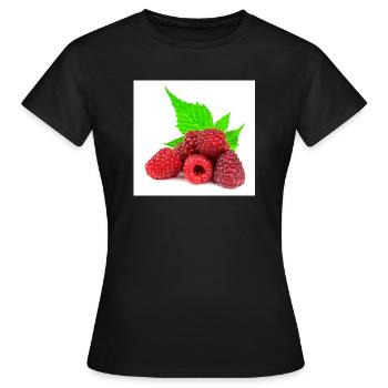Framboise. Framboise - T-shirt Femme - noir - Devant - AI Model Female 172 dark (172cm)