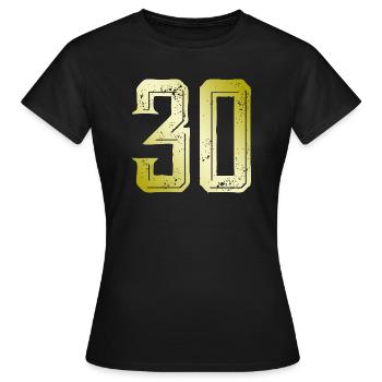 Symbole de 30 chiffres - T-shirt Femme - noir - Devant - AI Model Female 172 dark (172cm)
