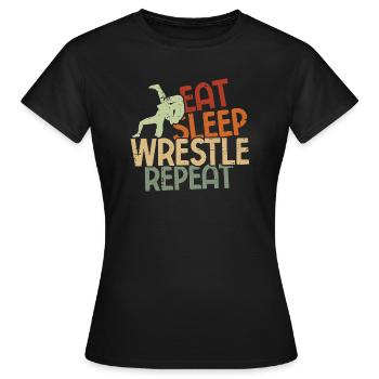 Grappling Martial Arts Wrestling - Frauen T-Shirt - Schwarz - Vorne - AI Model Female 172 dark (172cm)