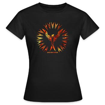 Phönix wird wiedergeboren - Frauen T-Shirt - Schwarz - Vorne - AI Model Female 172 dark (172cm)