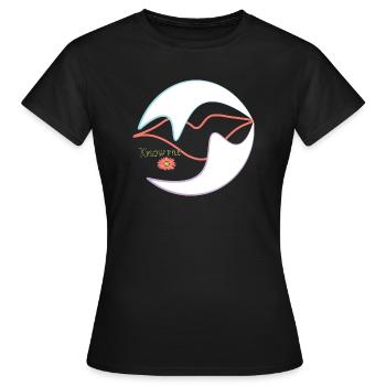 know me - Women's T-Shirt - black - Front - AI Model Female 172 dark (172cm)