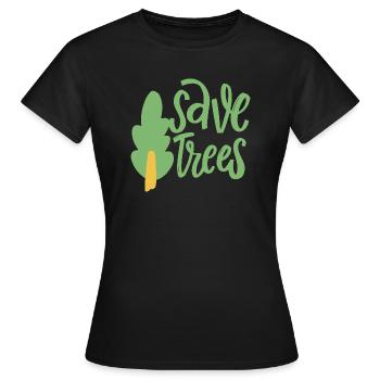 Sauver les arbres - T-shirt Femme - noir - Devant - AI Model Female 172 dark (172cm)