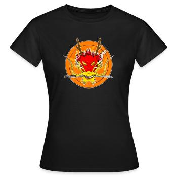 Red Dragon - Women's T-Shirt - black - Front - AI Model Female 172 dark (172cm)
