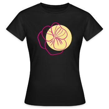 Flower Flower Plant - T-shirt Femme - noir - Devant - AI Model Female 172 dark (172cm)