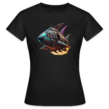 Spaceship - Frauen T-Shirt - Schwarz - Vorne - AI Model Female 172 dark (172cm)