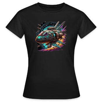 Spaceship - Frauen T-Shirt - Schwarz - Vorne - AI Model Female 172 dark (172cm)