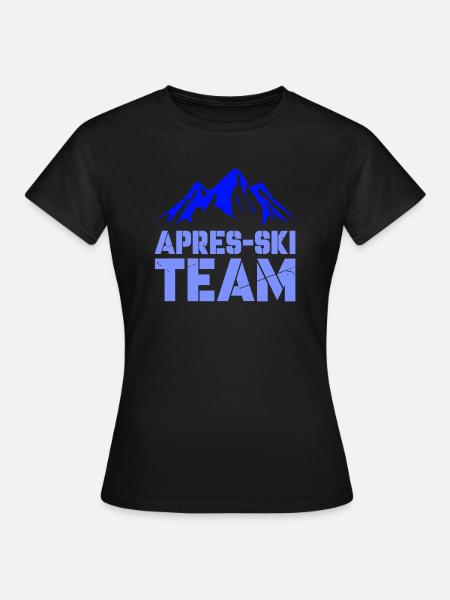 Bergen après-ski - Vrouwen T-shirt - zwart