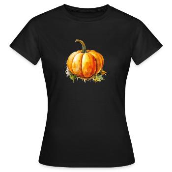 citrouille - T-shirt Femme - noir - Devant - AI Model Female 172 dark (172cm)