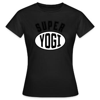 Super Yogi / Yoga - T-shirt Femme - noir - Devant - AI Model Female 172 dark (172cm)