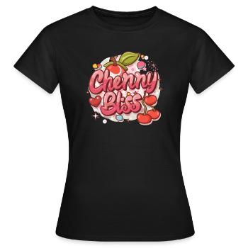 BONHEUR DES CERISES - T-shirt Femme - noir - Devant - AI Model Female 172 dark (172cm)