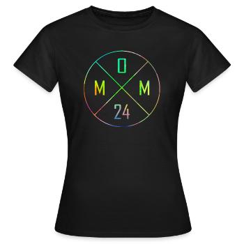Mom 24 Circle Cross Design - Women's T-Shirt - black - Front - AI Model Female 172 dark (172cm)