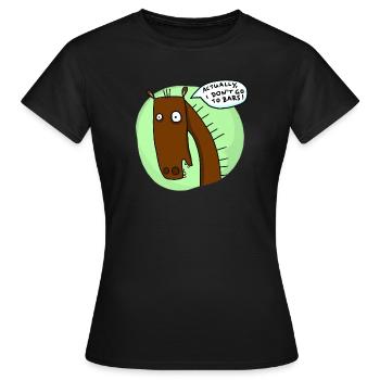 Je ne vais pas dans les bars - T-shirt Femme - noir - Devant - AI Model Female 172 dark (172cm)