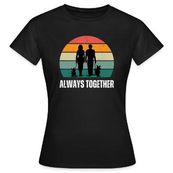 always together - Frauen T-Shirt - Schwarz - Vorne - AI Model Female 172 dark (172cm)