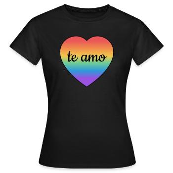 Te amo I love you auf Spanisch - Frauen T-Shirt - Schwarz - Vorne - AI Model Female 172 dark (172cm)