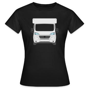 Jumper Boxer Ducato Wohnmobil front 2019 - Frauen T-Shirt - Schwarz - Vorne - AI Model Female 172 dark (172cm)