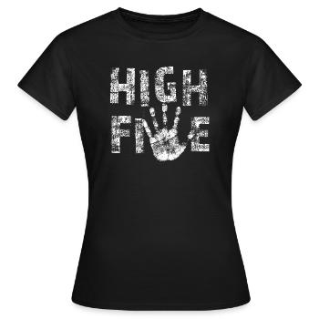 High Five - Frauen T-Shirt - Schwarz - Vorne - AI Model Female 172 dark (172cm)