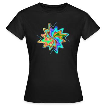 Regenbogen Wirbelstern - Frauen T-Shirt - Schwarz - Vorne - AI Model Female 172 dark (172cm)