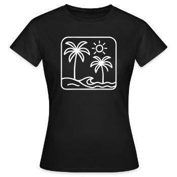Holidays Island Summer - Women's T-Shirt - black - Front - AI Model Female 172 dark (172cm)