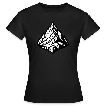 Icône du sommet de la montagne - T-shirt Femme - noir - Devant - AI Model Female 172 dark (172cm)