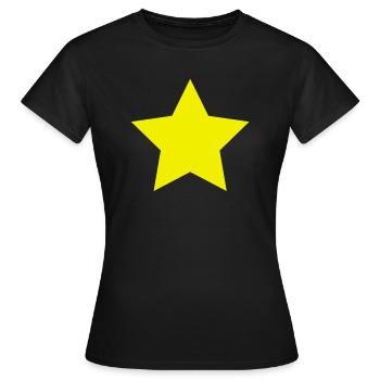 étoile jaune - T-shirt Femme - noir - Devant - AI Model Female 172 dark (172cm)