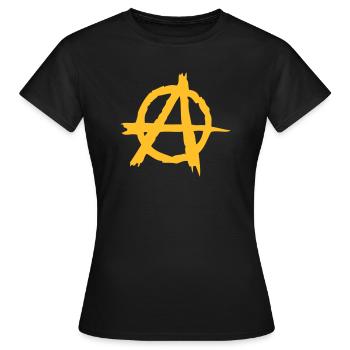 Anarchie - Frauen T-Shirt - Schwarz - Vorne - AI Model Female 172 dark (172cm)