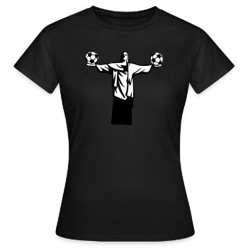 football statue bresil rio janeiro christ - T-shirt Femme - noir - Devant - AI Model Female 172 dark (172cm)