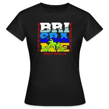 Brisbane State of Queensland - Australia - T-shirt Femme - noir - Devant - AI Model Female 172 dark (172cm)