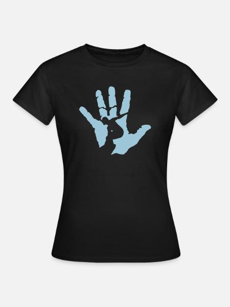 Hand Surfer Logo Surfer - Frauen T-Shirt - Schwarz