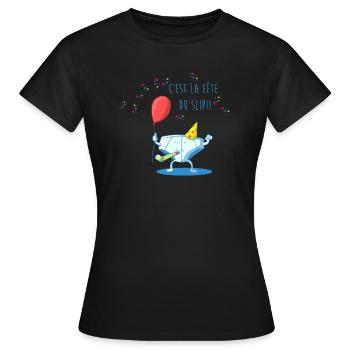 Fête du slip - T-shirt Femme - noir - Devant - AI Model Female 172 dark (172cm)
