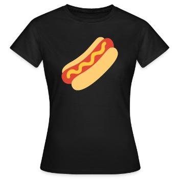 HOT-DOG - T-shirt Femme - noir - Devant - AI Model Female 172 dark (172cm)